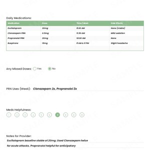 Panic Disorder Tracker, Panic Attack Log, Breathing Exercise Diary (PDF Download) image 6