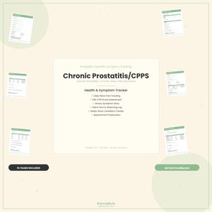 Chronic Prostatitis Tracker, Pelvic Pain Log, Urinary Symptom Diary (PDF Download)