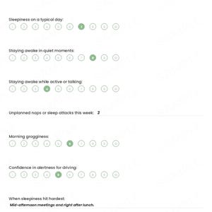 Narcolepsy Symptom Tracker, Sleep Diary, Cataplexy & Daytime Sleepiness Log (PDF Download) image 5
