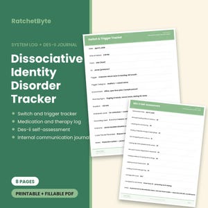 Outil de suivi des troubles dissociatifs de l'identité, journal système, journal DES-II (téléchargement PDF)