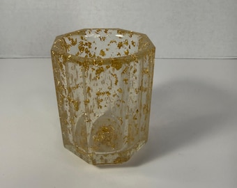 Gold Foil Resin Organizer | Decorative Storage Holder | Aurelia Lumière Collection