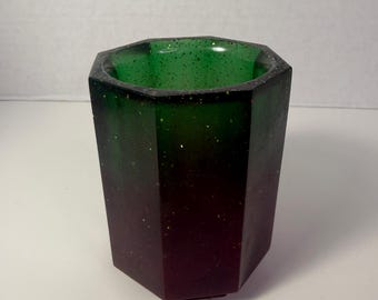 Red & Green Resin Organizer | Velours Ember Collection