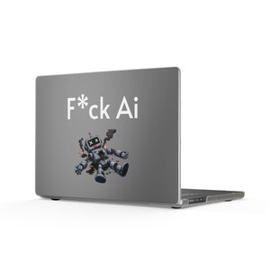 MacBook-skal med robotillustration | Matt laptopfodral