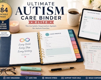 Autism Care Binder Printable, Organization System for Families (PDF Download)