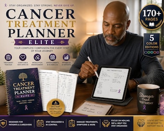 Cancer Planner | Chemo Journal | Caregiver Binder | Cancer gift | Medication Log | Medical planner | symptom tracker| Cancer tracker| health