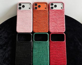 Coque iPhone personnalisée initiale dorée, coque de téléphone à texture de grille irrégulière, coque d'iPhone monogramme personnalisée, coque de téléphone esthétique minimaliste