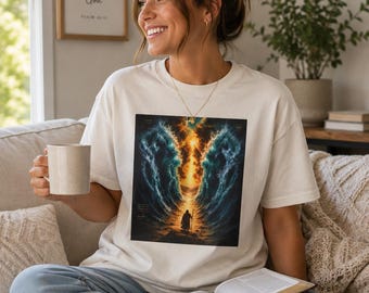 Moses Parting the Red Sea T-Shirt | Exodus Bible Story Design