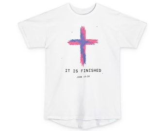 John 19:30 Shirt | Christian Cross Graphic Tee | Inspirational Faith Apparel
