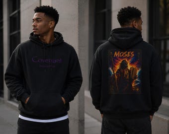 Sudadera con capucha Héroe de la Fe / Diseño del Éxodo de Moisés / Sudadera cristiana