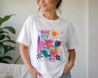 Camiseta "Hecha Nueva Cada Día" / Camiseta de Estilo de Vida Fe y Sol