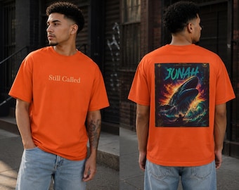 Camiseta con la historia bíblica de Jonás / Camiseta con estampado de ballena y océano / Camiseta cristiana unisex