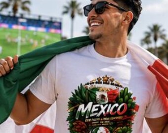 Mexico Patriotic Shirt | Mexican Flag Eagle Tee | Floral Crest Graphic | Heritage Apparel