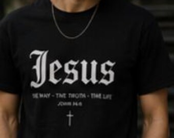 Jesus Cross T-Shirt | Christian Graphic Tee | Scripture Faith Shirt