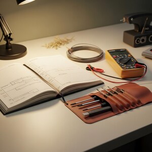 Registro de trabajos de electricista residencial + Seguimiento de materiales / Llamadas de seguimiento de mano de obra por trabajo / Excel