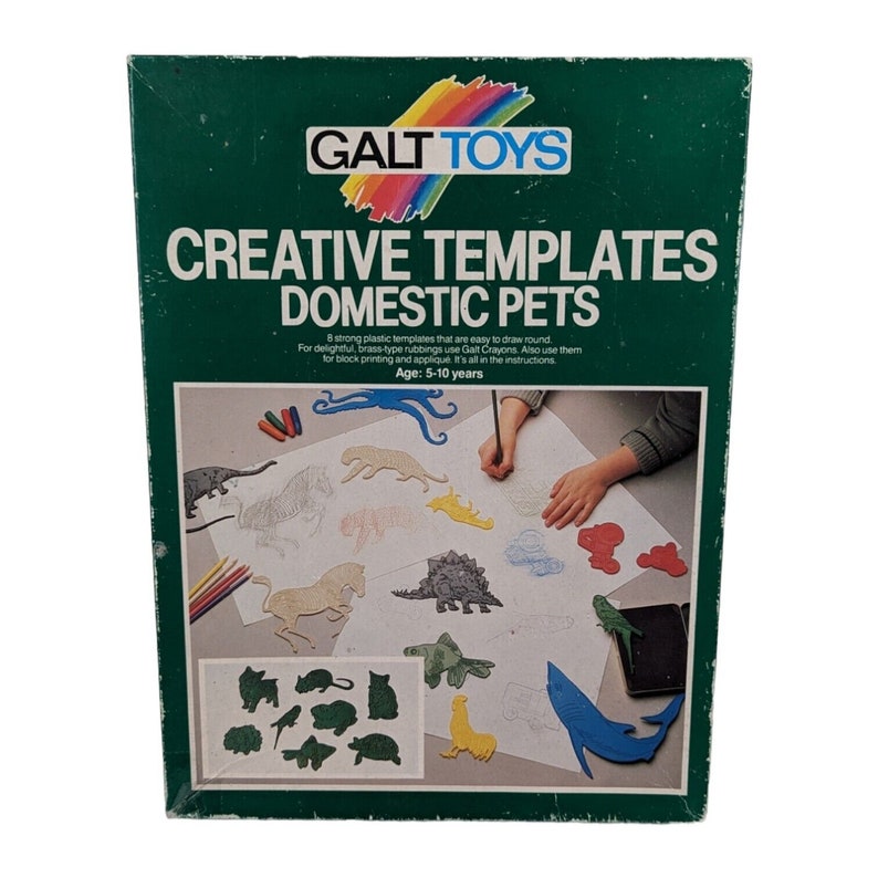 Vintage Galt Toys Creative Templates Domestic Pets Etsy