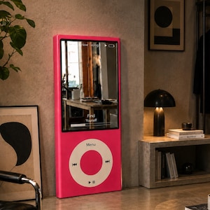 Custom Retro MP3 Player Mirror, Personalized Song Mirror, Neon Mirror Wall Decor, Y2K Room Decor, Unique Gift for Music Lover