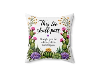 Desert Botanical kussensloop + inzetstuk, grappig niersteen beterschapscadeau