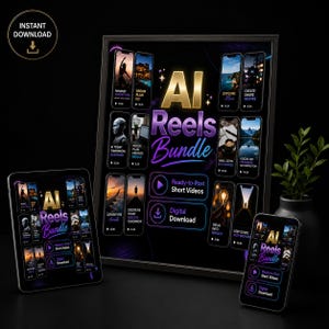 AI Reels Bundle | 500+ Luxury Motivational Videos (Digital Download)