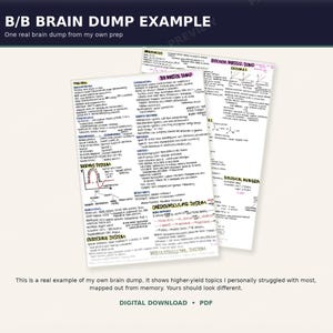 MCAT B/B-paket: Biologi + Biokemi UWorld-fellogg, hjärndumpningsrubriker och logg, exempel på verklig hjärndumpning