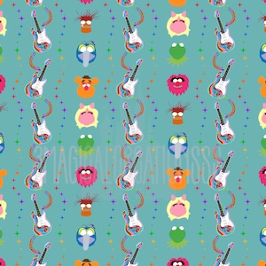 Muppets Rock n Roller Coaster Seamless Design