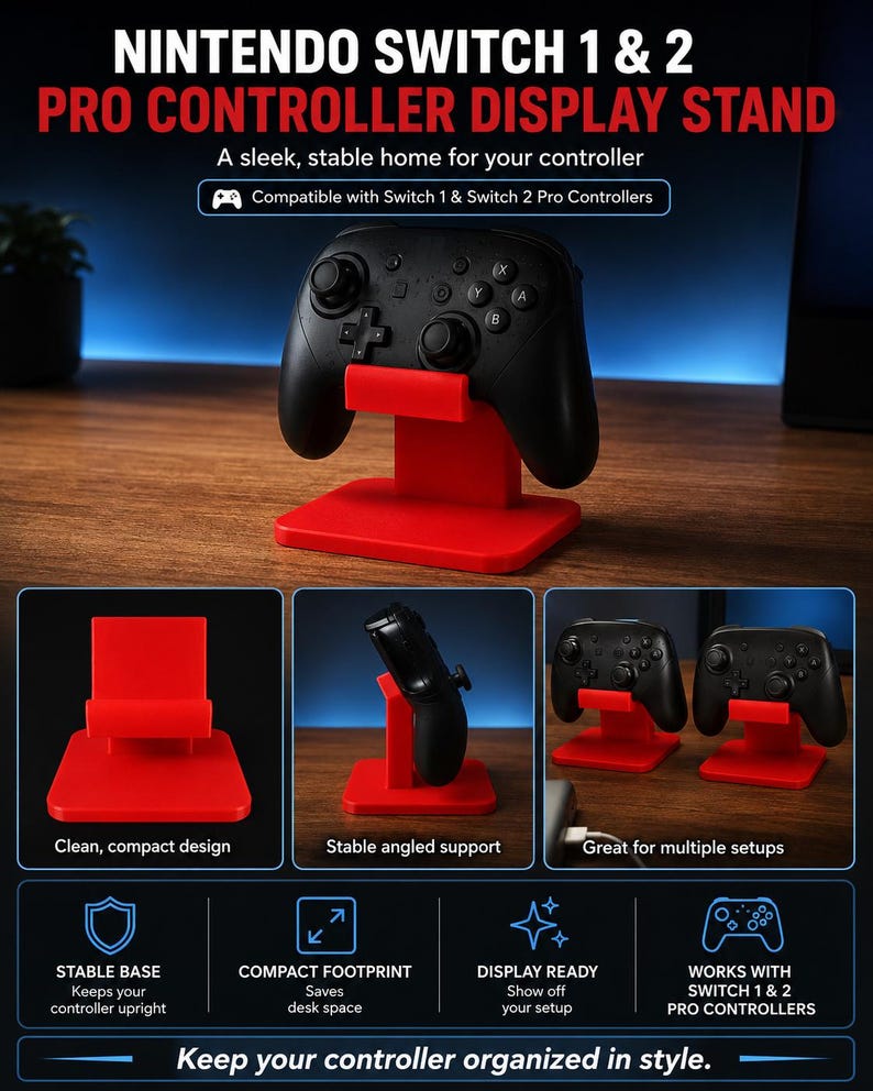 Nintendo Switch 1/2 Pro Controller Display Stand image 1