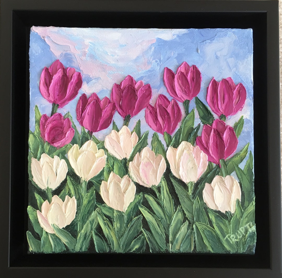 SPRING DELIGHTS- TULIPS Original Oil Painting by Trupti Vakharia Small ...