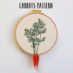 Easter Carrots Embroidery Pattern