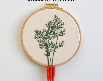 Easter Carrots Embroidery Pattern