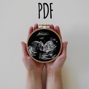 Baby Ultrasound Embroidery Tutorial