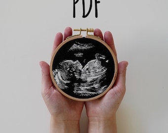 Baby Ultrasound Embroidery Tutorial