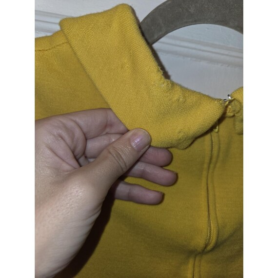 True Vintage 60's Leslie Fay Knits Yellow Mini Dress. Peter Pan Collar. Small View 5