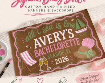 Personalized Hand-Painted Banner | Custom, Brown Paper Banner | Kraft Paper Backdrop | Butcher Paper Banner, Party Decor