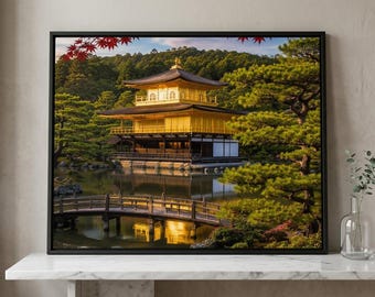Väggkonsttryck från Kyoto Golden Pavilion