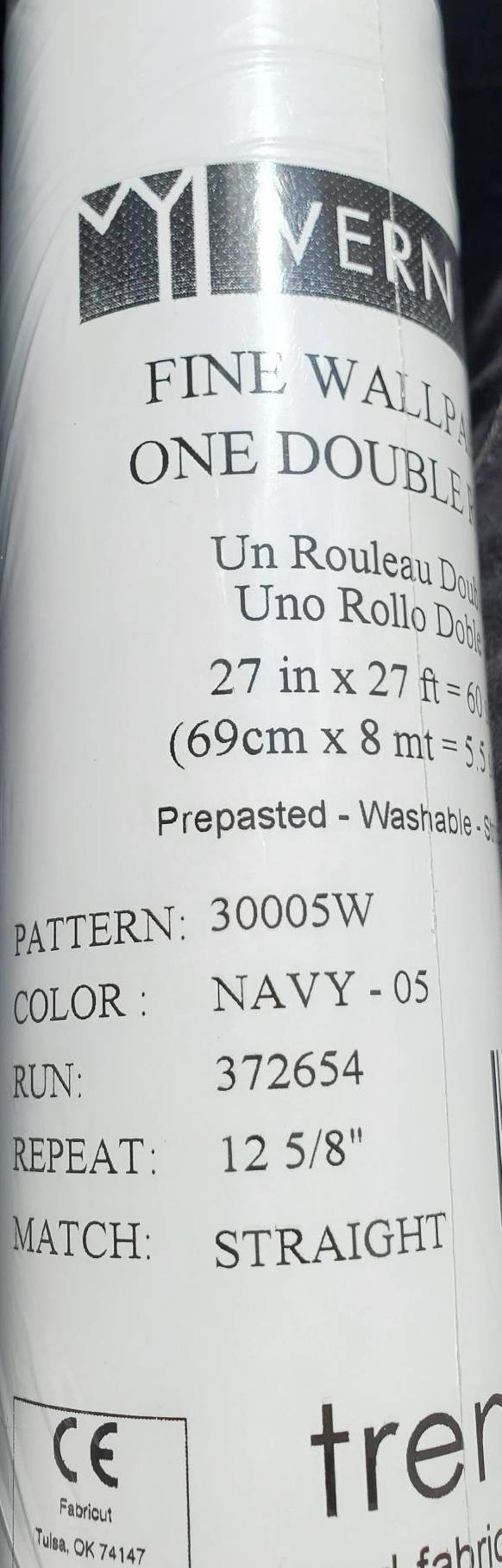 Vern Yip Trend Wallpaper Pattern 30005W Navy 05 Vern&rsquo;s | Etsy