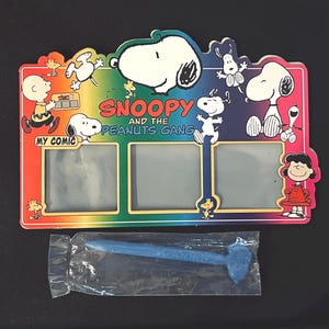 Vintage Snoopy Magic Slate Tablet: Peanuts Gang Comic Cell, Wendy&#39;s Happy Meal Toy