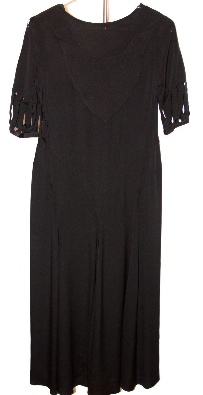 1920s Gorgeous Black Dress | Etsy
