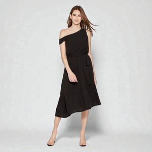 mossimo black dress Dresses by Nubiano Robe DN5881 in Black, White, Silver and Purple Black / 12 main image 0