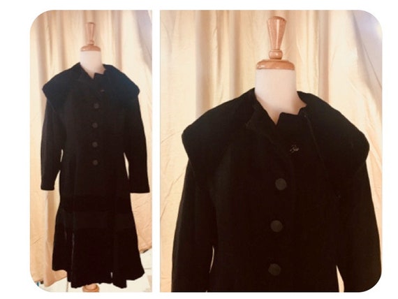 Velvet Wool 30s Swing Coat
