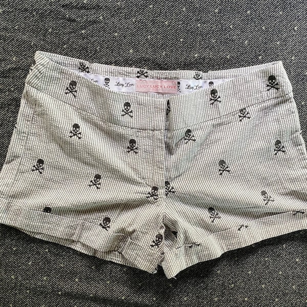 Y2K Lucy Love Skull Sailor Shorts