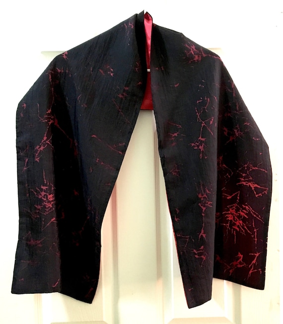 Calvin Klein Large Black and Red Scarf Wrap