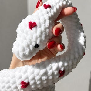 Printable Heart Snake Amigurumi Crochet Pattern Digital Download PDF