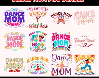 Pack Maman dansante PNG | Graphique rose coquette noeud | Limes pour sublimation style ballet universitaire