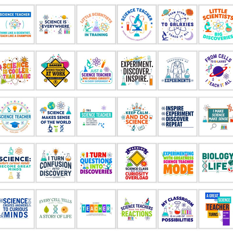 Math Class Clipart Science Math Wall Art - Etsy