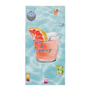 Grapefruit Cocktail Handtuch Strandtuch | Tropische Getränke am Pool