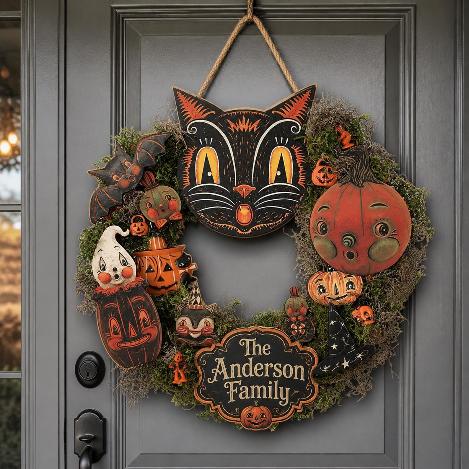 Custom Halloween Wooden Door Sign