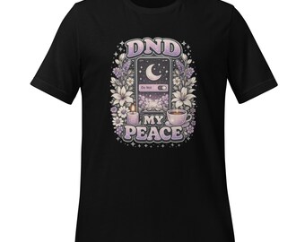 DND My Peace; Do Not Disturb Calm Retro Millennial Wellness Graphic Shirt