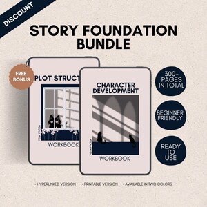 Story Foundation Bundle | Plot & Character Workbooks | Story Planning | Writing Workbook