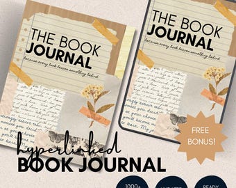 Reading Journal for Book Lovers | Book Review Journal & Reading Tracker | Printable Digital Journal | Hyperlinked PDF