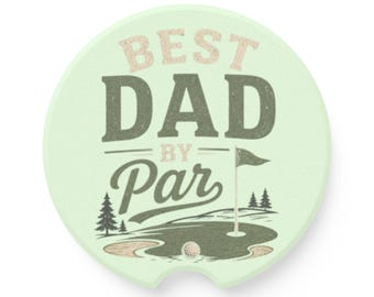 Dessous de verre pour voiture de golf Dad by Par – Accessoire absorbant pour porte-gobelet