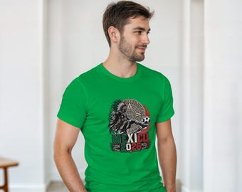 Mexico 2026 Aztec Warrior T-Shirt, El Tri Football Mexico Shirt, Aztec Football Unisex Tee, Mexican Soccer Fan Gift, Heavyweight Tee